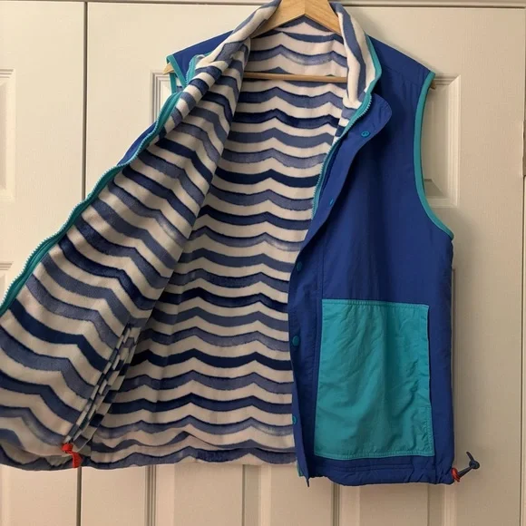 Chubbies 501 Reversible Fleece Sherpa Vest L Outdoor Camping Retro 90s Y2K Hike - Picture 5 of 10